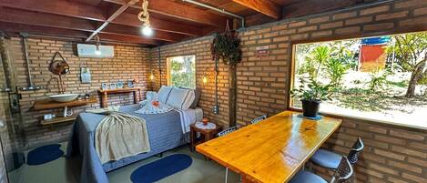 Family Chalet, River View | Individually decorated, desk, laptop workspace, free WiFi