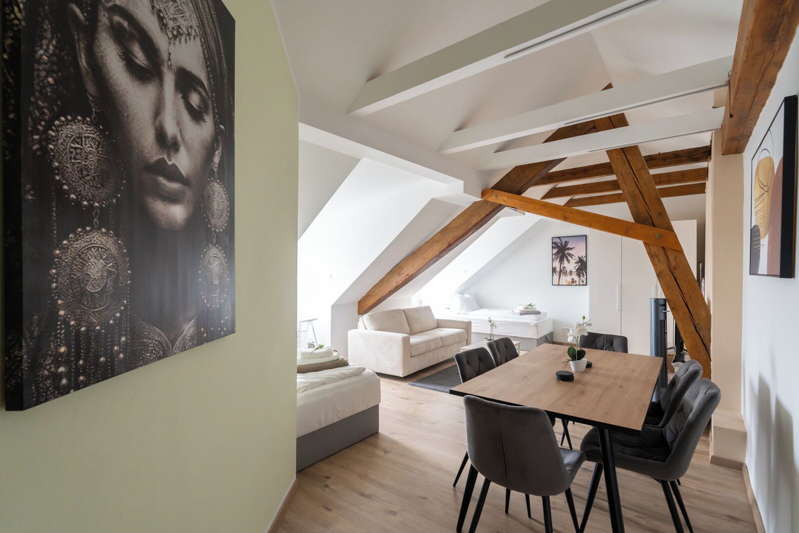 Family Apartment, Multiple Beds, Non Smoking, Kitchen | Living area