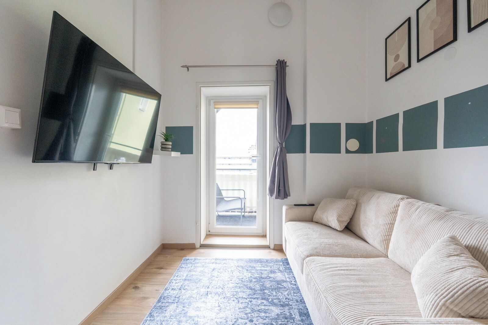 Premium-Apartment, 3 Schlafzimmer, Nichtraucher, Balkon | Wohnbereich