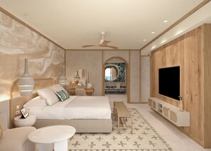 Preferred Club Presidential Suite Ocean Front | Minibaari, tallelokero huoneessa
