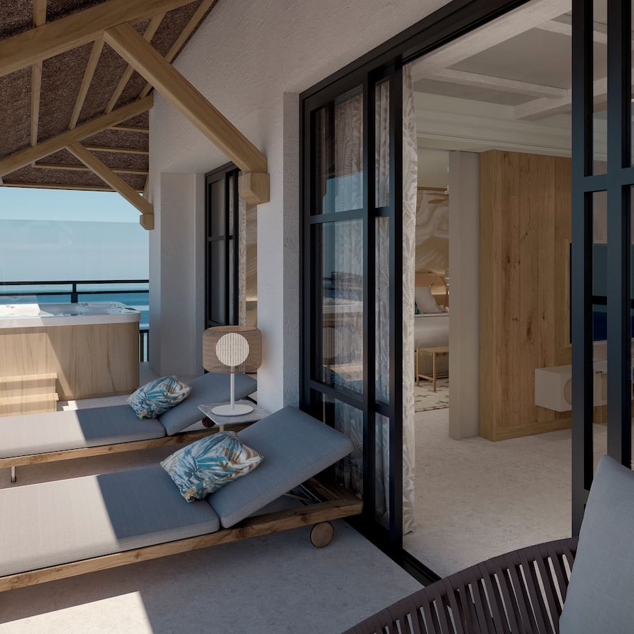 Preferred Club Presidential Suite Ocean Front | Terrace/patio
