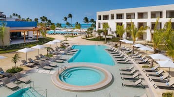 3 outdoor pools, open 7:00 AM to 6:30 PM, pool umbrellas, sun loungers