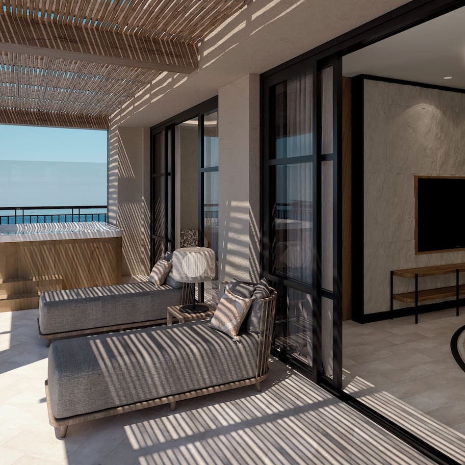 Preferred Club Presidential Suite Ocean Front | Terrace/patio