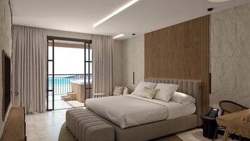 Preferred Club Presidential Suite Ocean Front | Minibar, värdeförvaringsskåp på rummet, gratis wi-fi och sängkläder