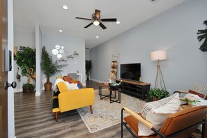 50-inch Smart TV with cable channels, Netflix, streaming services