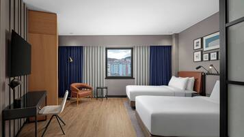 1 quarto, roupas de cama antialérgicas, frigobar, cofres nos quartos