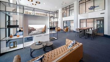 Smart TV, table tennis, books, offices