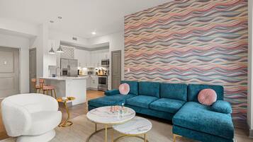 Smart TV, table tennis, books, offices