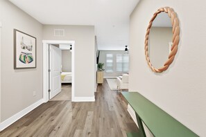 3 bedrooms, desk, iron/ironing board, travel cot
