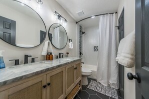 Hair dryer, towels