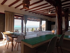 Presidential Suite, Balcony, Sea View | Premium bedding, down duvets, minibar, in-room safe - Beachfront Hotel Boutique DK (Isla Holbox)