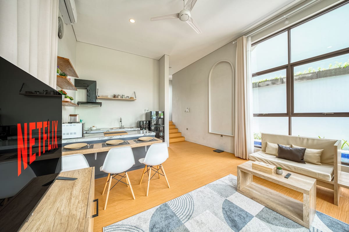 Villa Familiale, 2 chambres, piscine privée | 2 chambres, ameublement personnalisé, Wi-Fi gratuit