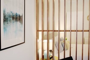 1 bedroom, iron/ironing board, travel crib, WiFi