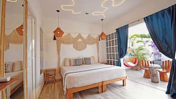 Habitación Confort, 1 cama King size y sofá cama, vista al patio | Wifi gratis