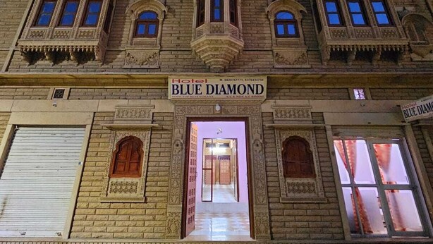 A historic building with a sign reading "Hotel Blue Diamond." - Hotel Blue Diamond Jaisalmer (Jaisalmer)
