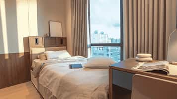 Bureau, chambres insonorisées, Wi-Fi gratuit, draps fournis