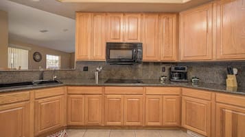 Microwave, oven, stovetop, dishwasher