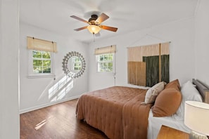 3 bedrooms, iron/ironing board, travel cot, WiFi
