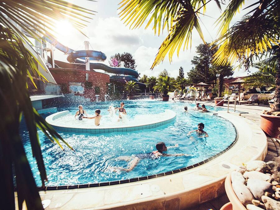 8 indoor pools, 2 outdoor pools, pool umbrellas, pool loungers