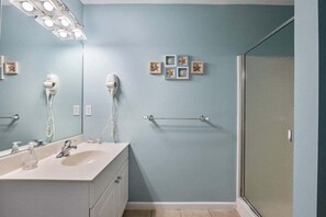 Shower, hair dryer