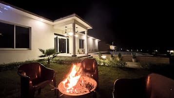 Front of property – evening/night