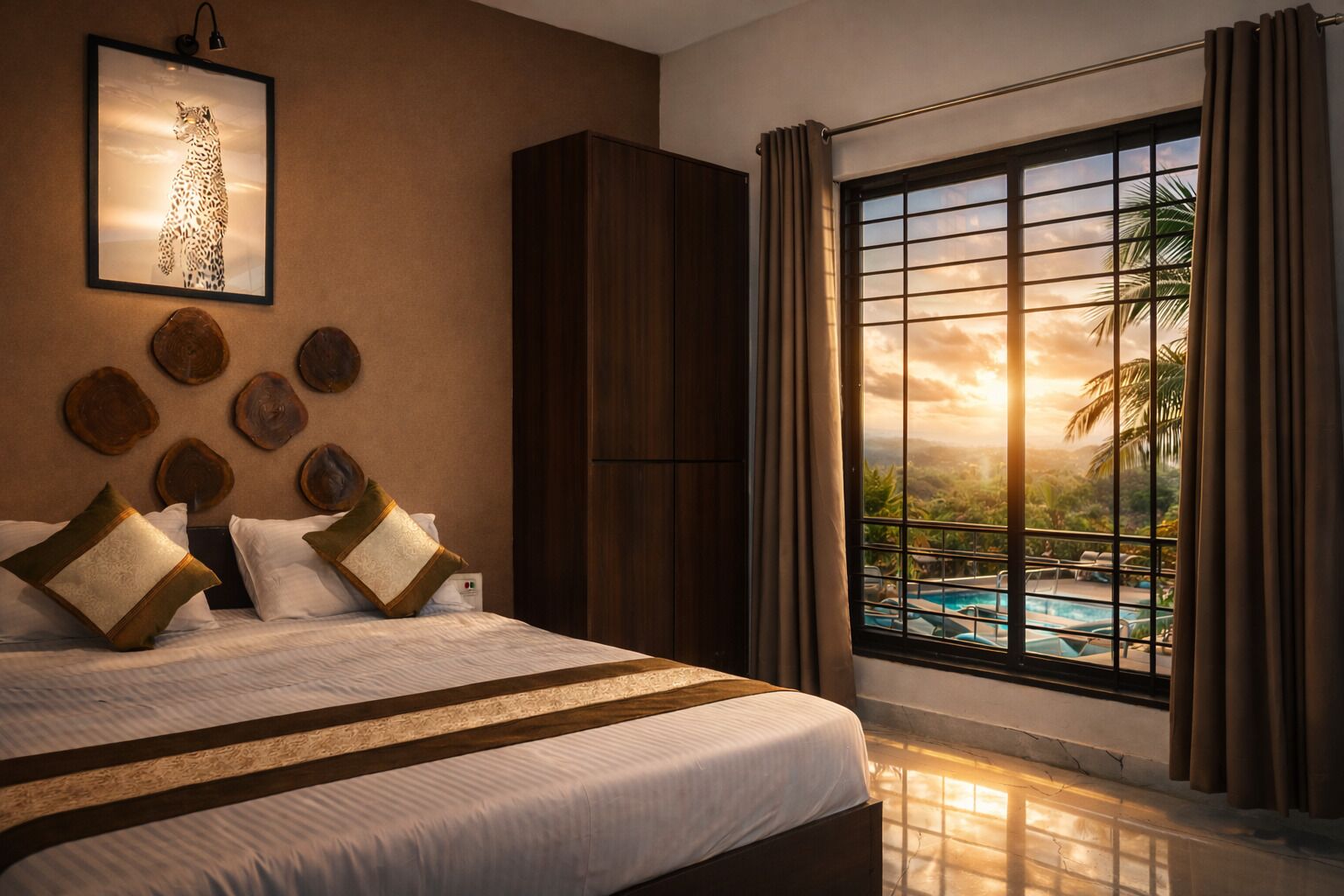 Deluxe Double Room, Balcony | Desk, blackout curtains, free WiFi, bed sheets