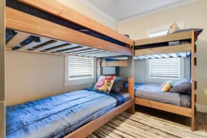 3 bedrooms, iron/ironing board, travel cot, WiFi
