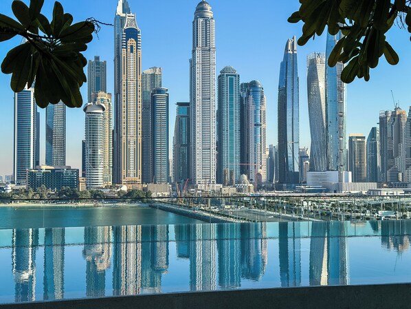 Luxury Apartment, Ocean View, Beachfront | 1 bedroom, blackout curtains, iron/ironing board, free WiFi - Vibrant 1BR Apartment Marina&Ocean View (Dubai)