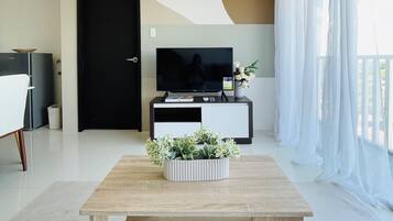 Appart'hÎtel Confort, 2 chambres, non-fumeur, balcon | Salle de séjour