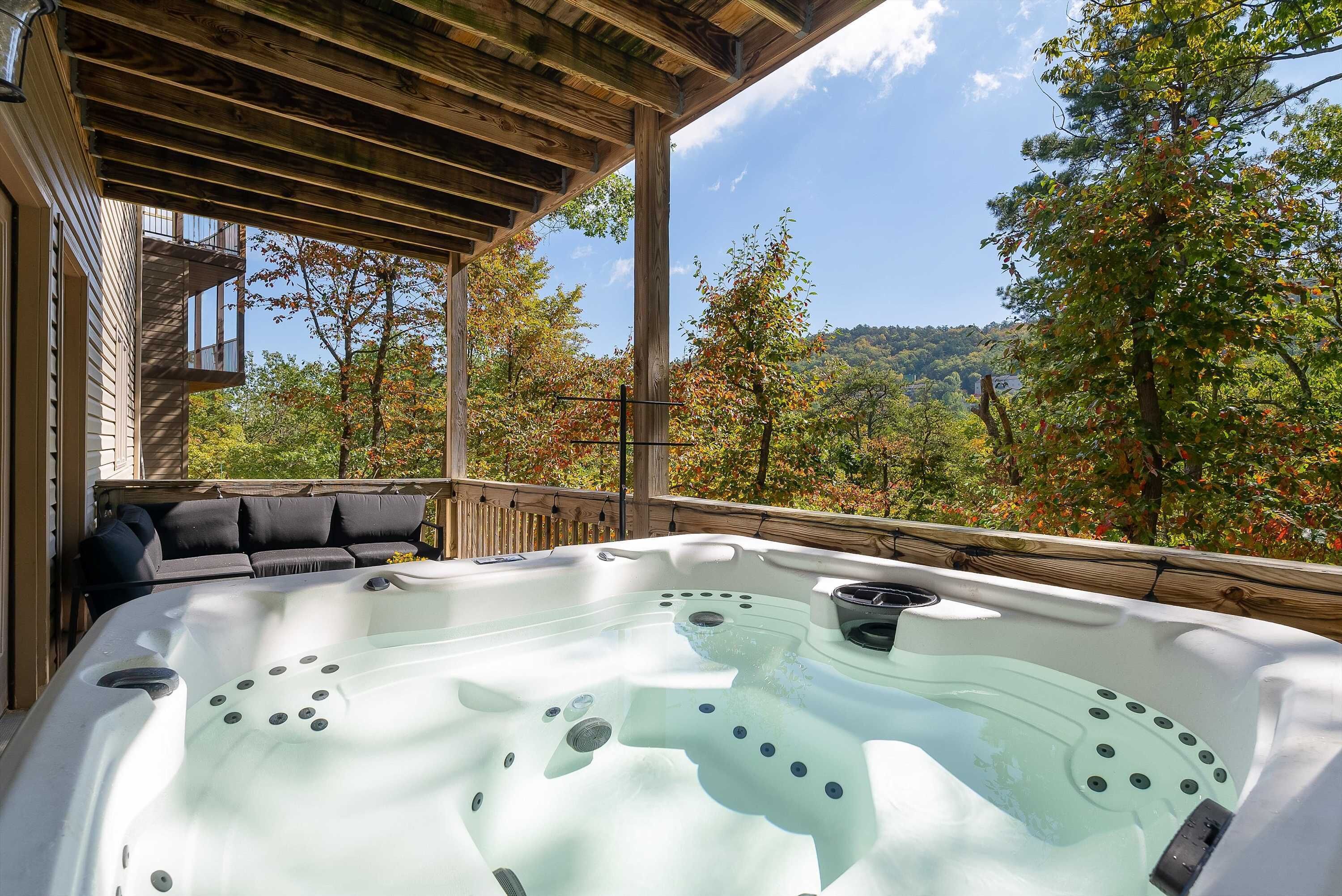 Outdoor spa tub