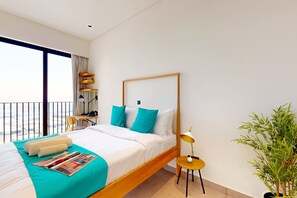 1 室のベッドルーム、アイロン / アイロン台、WiFi (無料)、ベッドシーツ