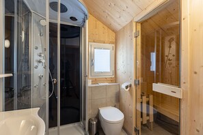 Douche, serviettes fournies