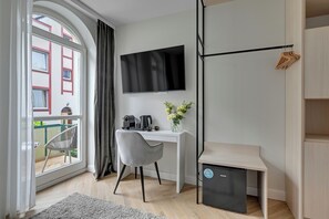 ดีลักซ์อพาร์ทเมนท์ | 1 ห้องนอน, เครื่องนอนป้องกันสารก่อภูมิแพ้, ห้องพักตกแต่งอย่างมีเอกลักษณ์