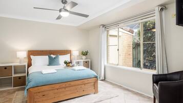 4 bedrooms, iron/ironing board, travel cot, WiFi