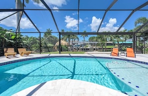 A heated pool