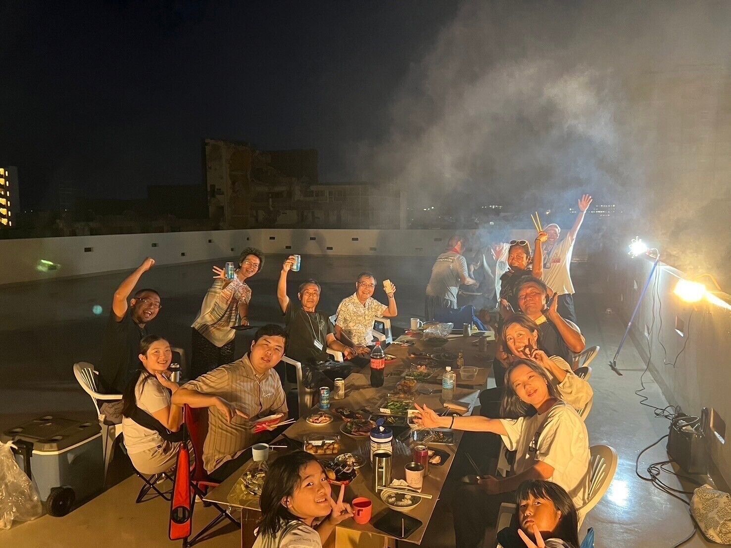屋外ダイニングエリア