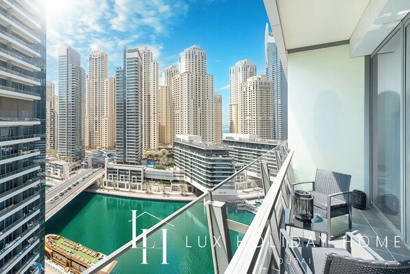 Balcony - LUX The Silverene Marina View Studio 1 (Dubai)