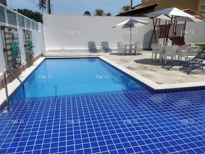 2 outdoor pools, open 8:00 AM to 8:00 PM, pool umbrellas, pool loungers