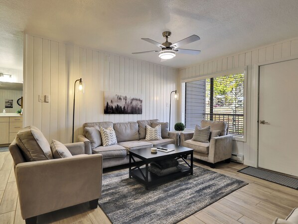 Smart TV, DVD player, foosball, table tennis