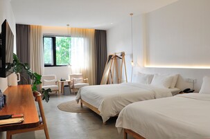 Premium bedding, memory-foam beds, soundproofing, free WiFi