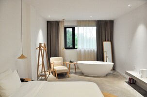 Premium bedding, memory-foam beds, soundproofing, free WiFi