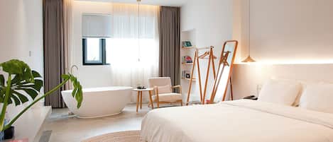 Premium bedding, memory-foam beds, soundproofing, free WiFi