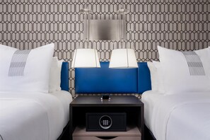 Standard Room, 2 Queen Beds, Non Smoking (Shower Only) | 1 bedroom, desk, laptop workspace, iron/ironing board