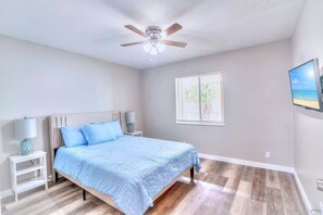 2 bedrooms, iron/ironing board, travel crib, WiFi
