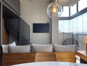 Apartment | Living room | 40-inch Smart TV with digital channels, streaming services