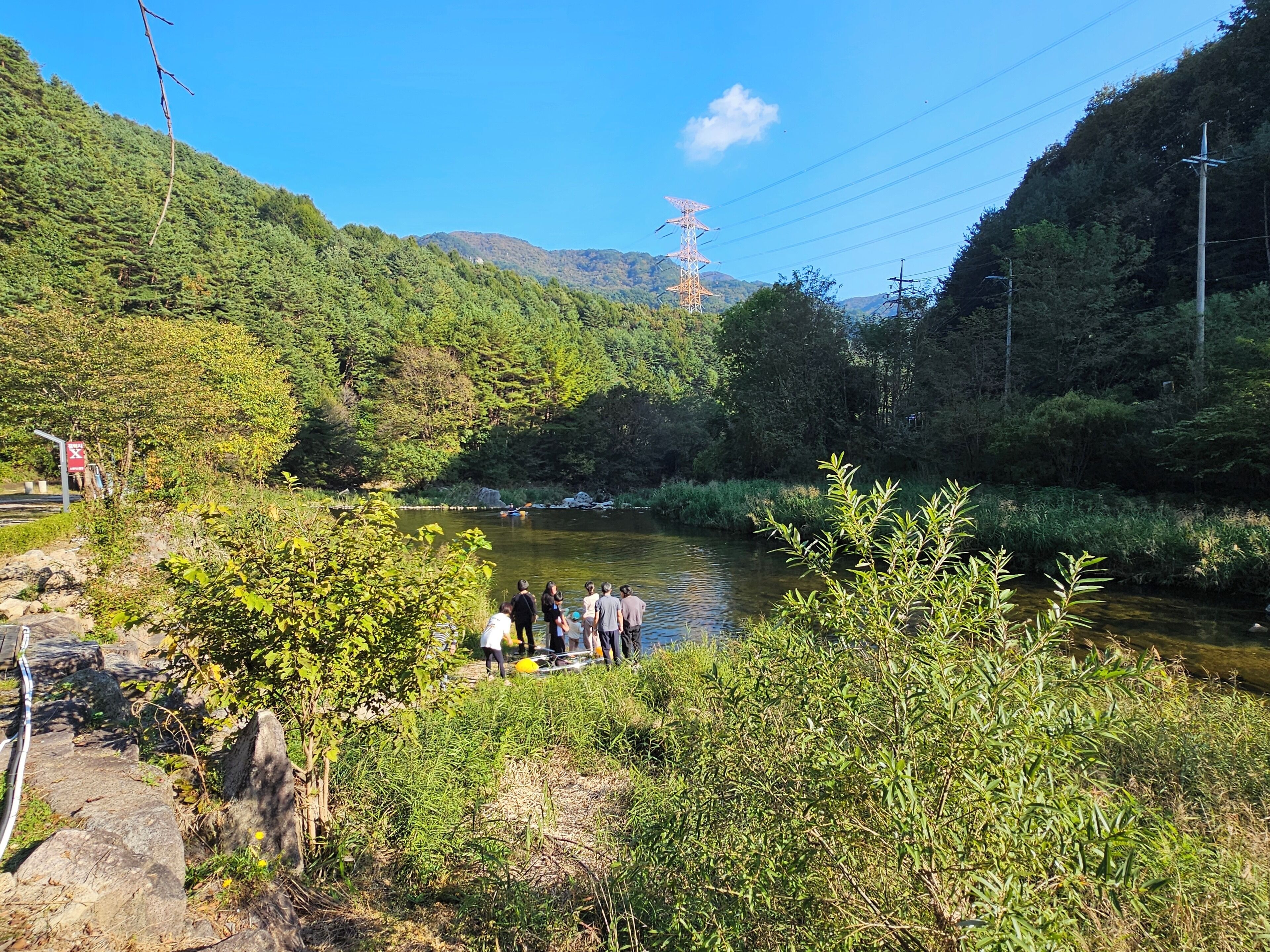 숙박 시설에서 보는 주변 전망