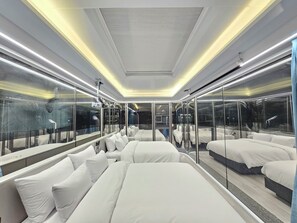 Habitación familiar con 2 camas individuales, vista a la montaña | Vista desde la habitación