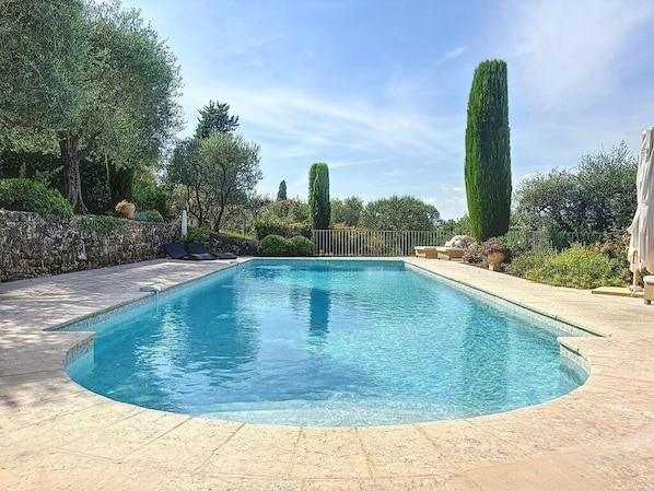 A heated pool