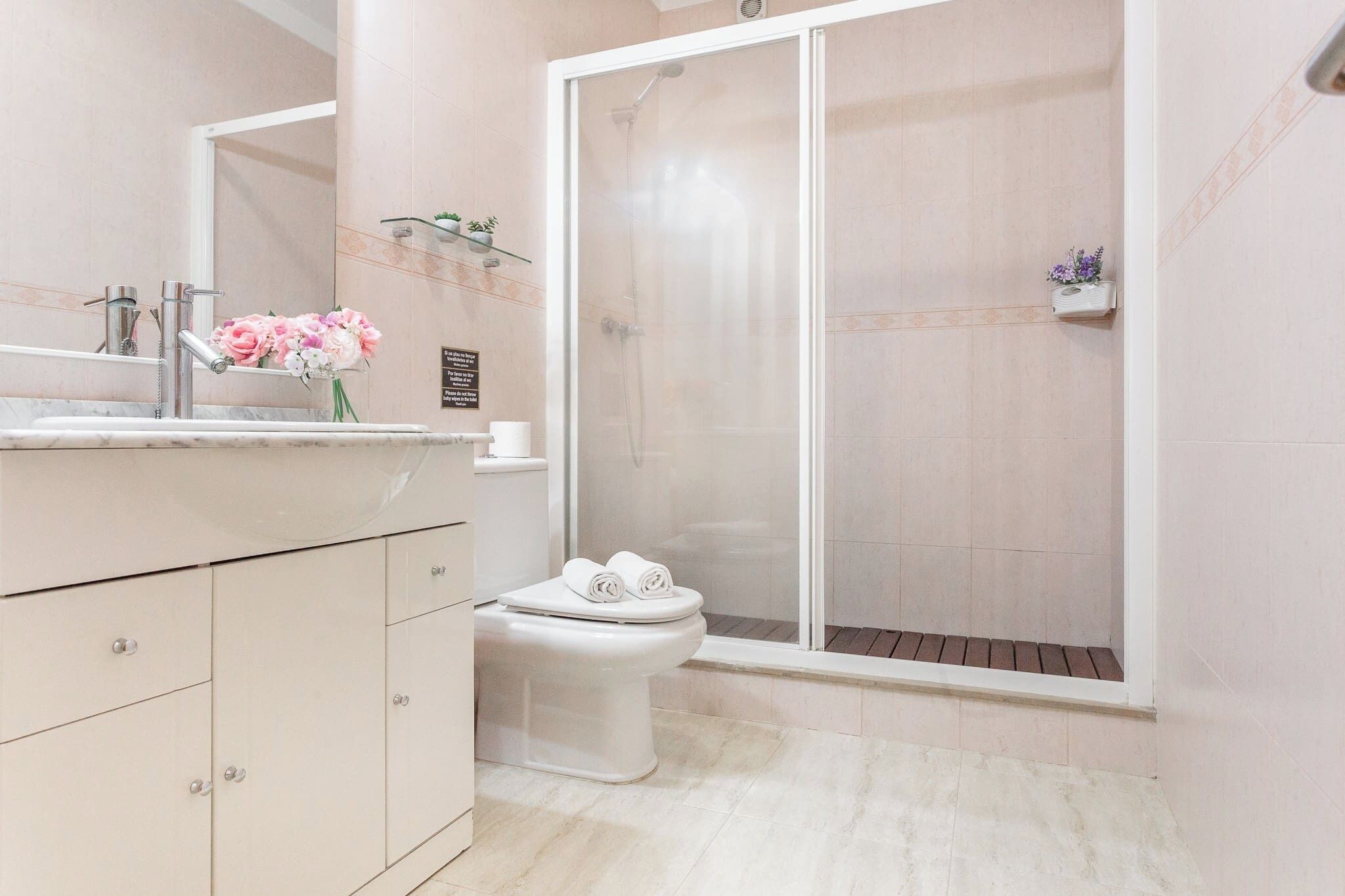 Shower, hair dryer
