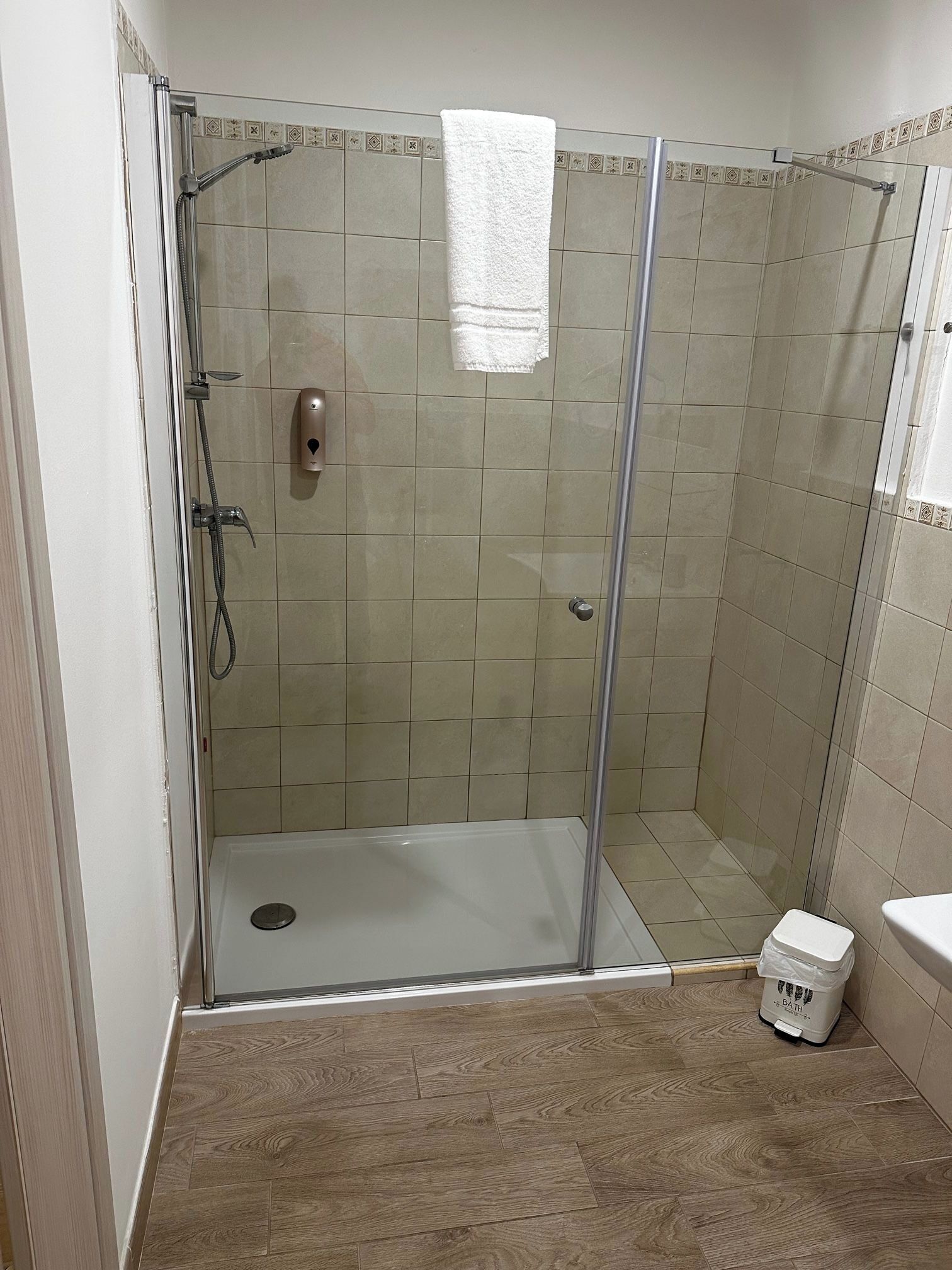 Haartrockner, Handtücher, Seife, Shampoo